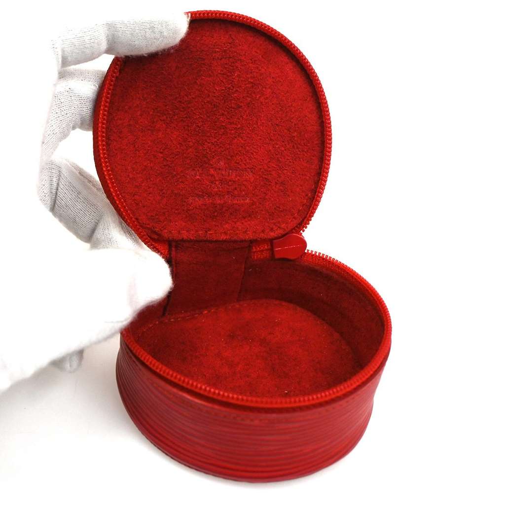 Louis Vuitton Ecrin Bijoux Jewelry Case Red Leather Good condition - Box View