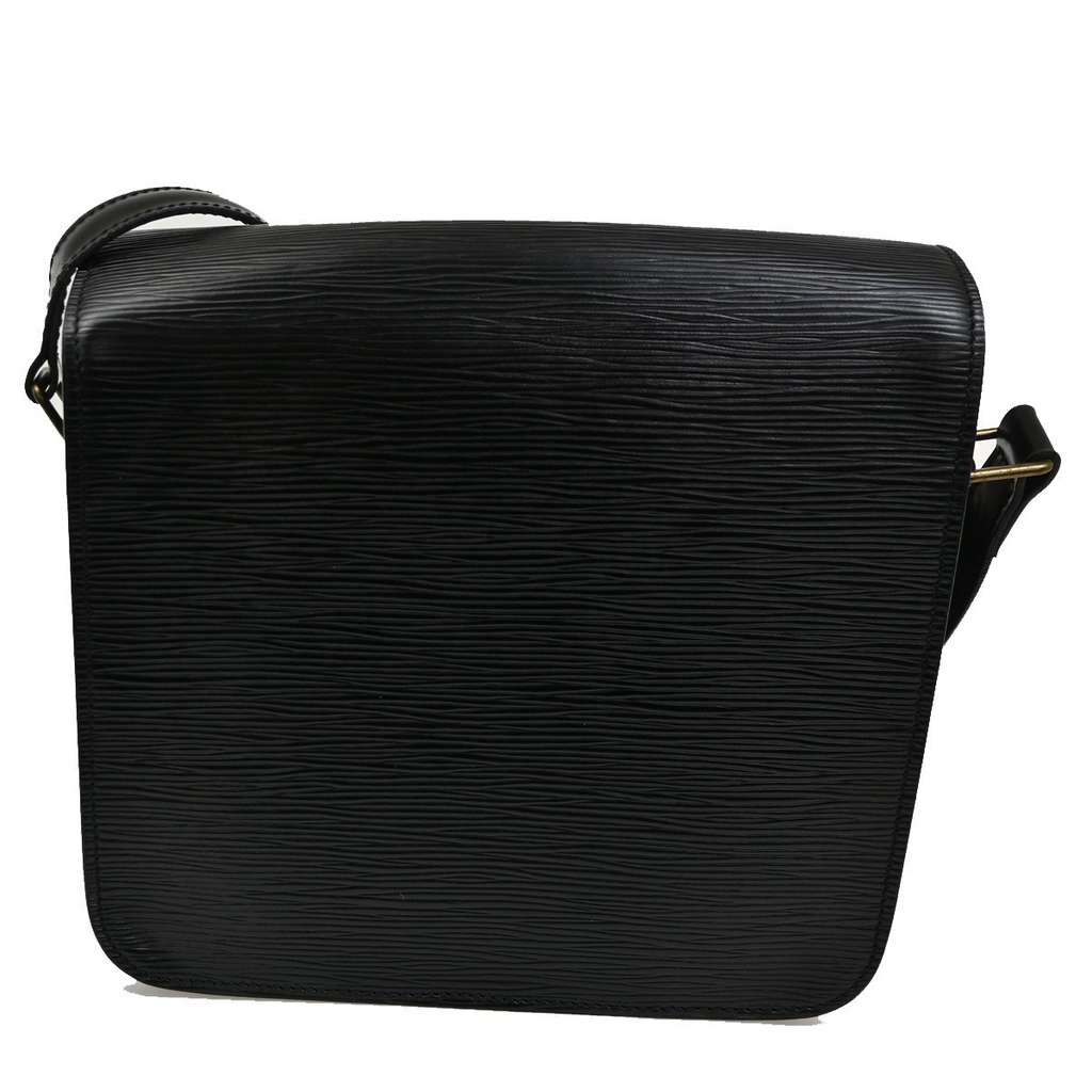 Louis Vuitton Cartouchiere Handbag Black Leather Good condition - Back View