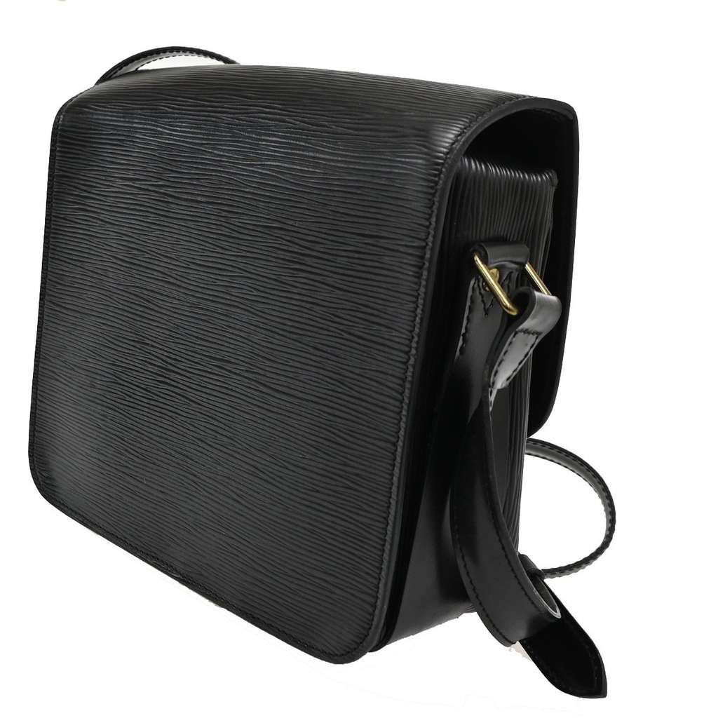 Louis Vuitton Cartouchiere Handbag Black Leather Good condition - Model View