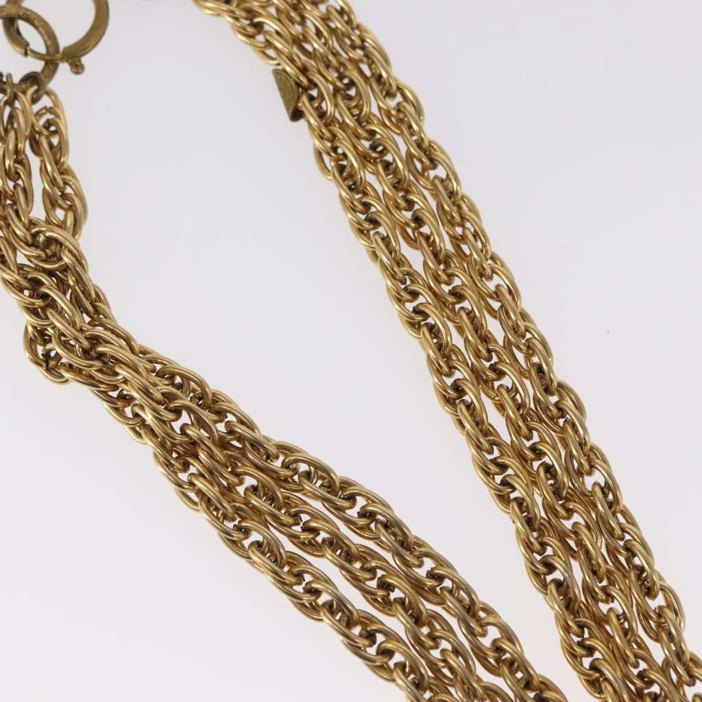 Chanel CC Necklace Gold Metal Good condition - Box View