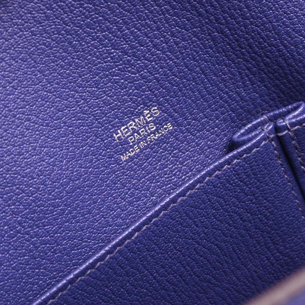 Hermès Jypsiere Bag Blue Leather Good condition - Box View