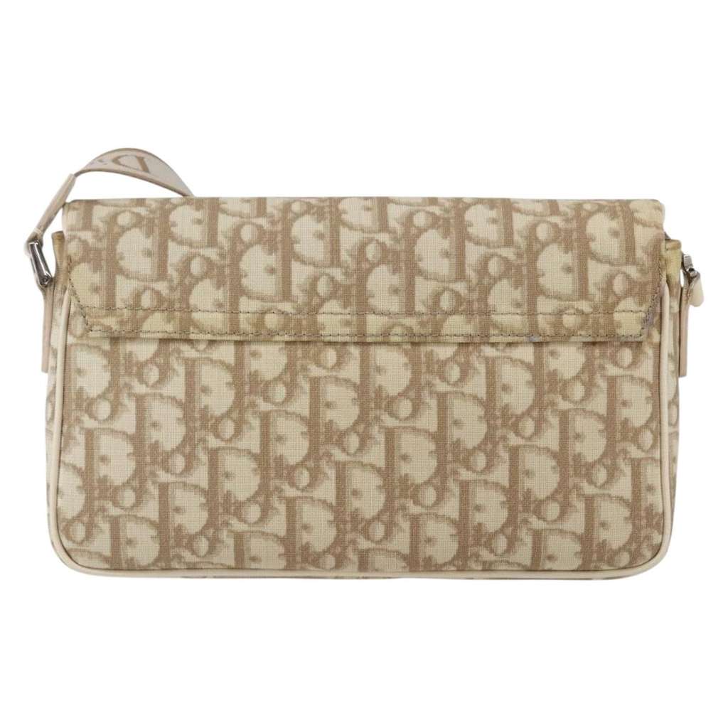 Christian Dior Trotter shoulder bag Beige Canvas Good condition - Back View