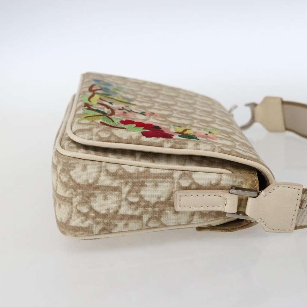 Christian Dior Trotter shoulder bag Beige Canvas Good condition - Model View