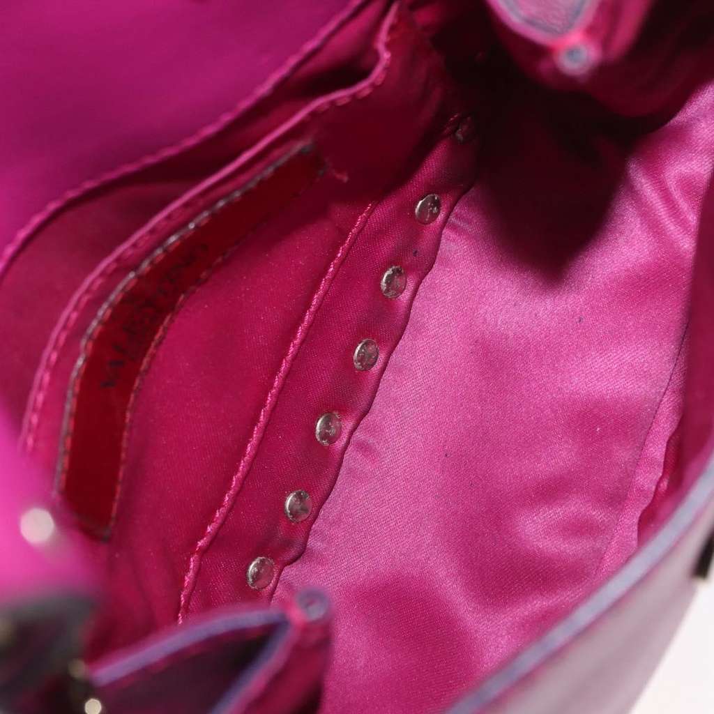 Valentino Garavani Rockstud Saddle Crossbody Bag Pink Leather Good condition - Box View
