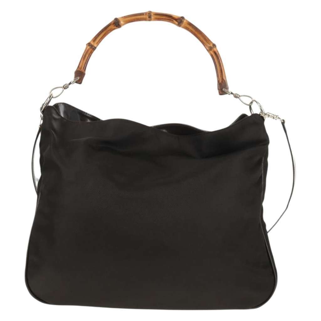 Gucci Vintage Bamboo Shoulder Bag Brown Good condition - Back View
