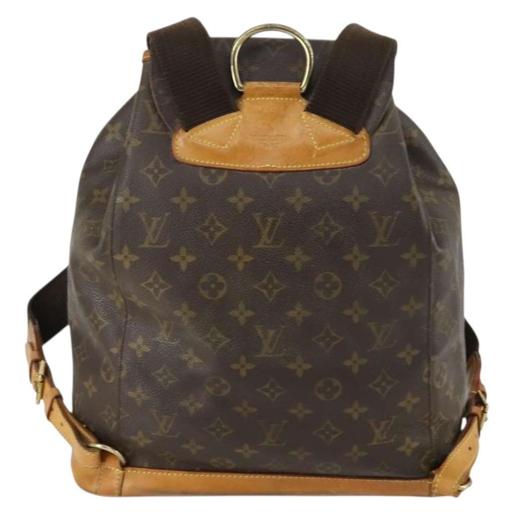 Louis Vuitton Montsouris Backpack Brown Canvas Fair condition - Back View