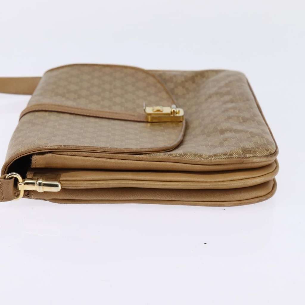 Celine Vintage Macadam Shoulder Bag Beige Canvas Good condition - Inside View