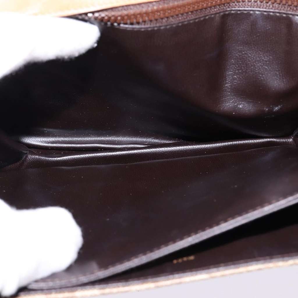 Celine Vintage Macadam Shoulder Bag Beige Canvas Good condition - Box View