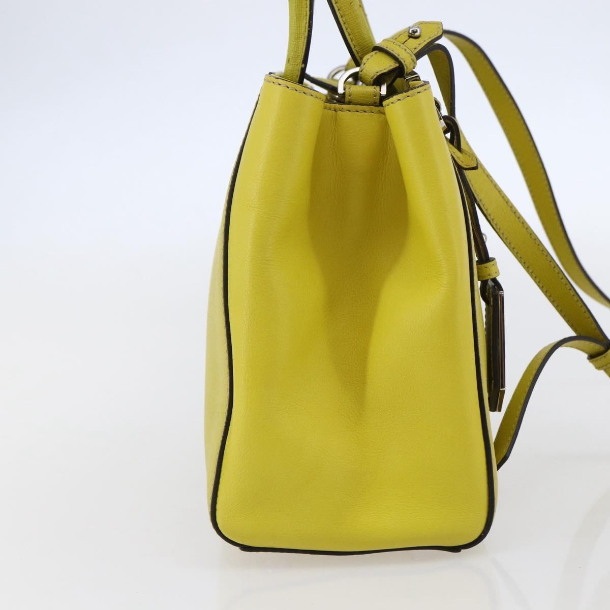 Fendi 2Jours Bag Yellow Leather Good condition - Inside View
