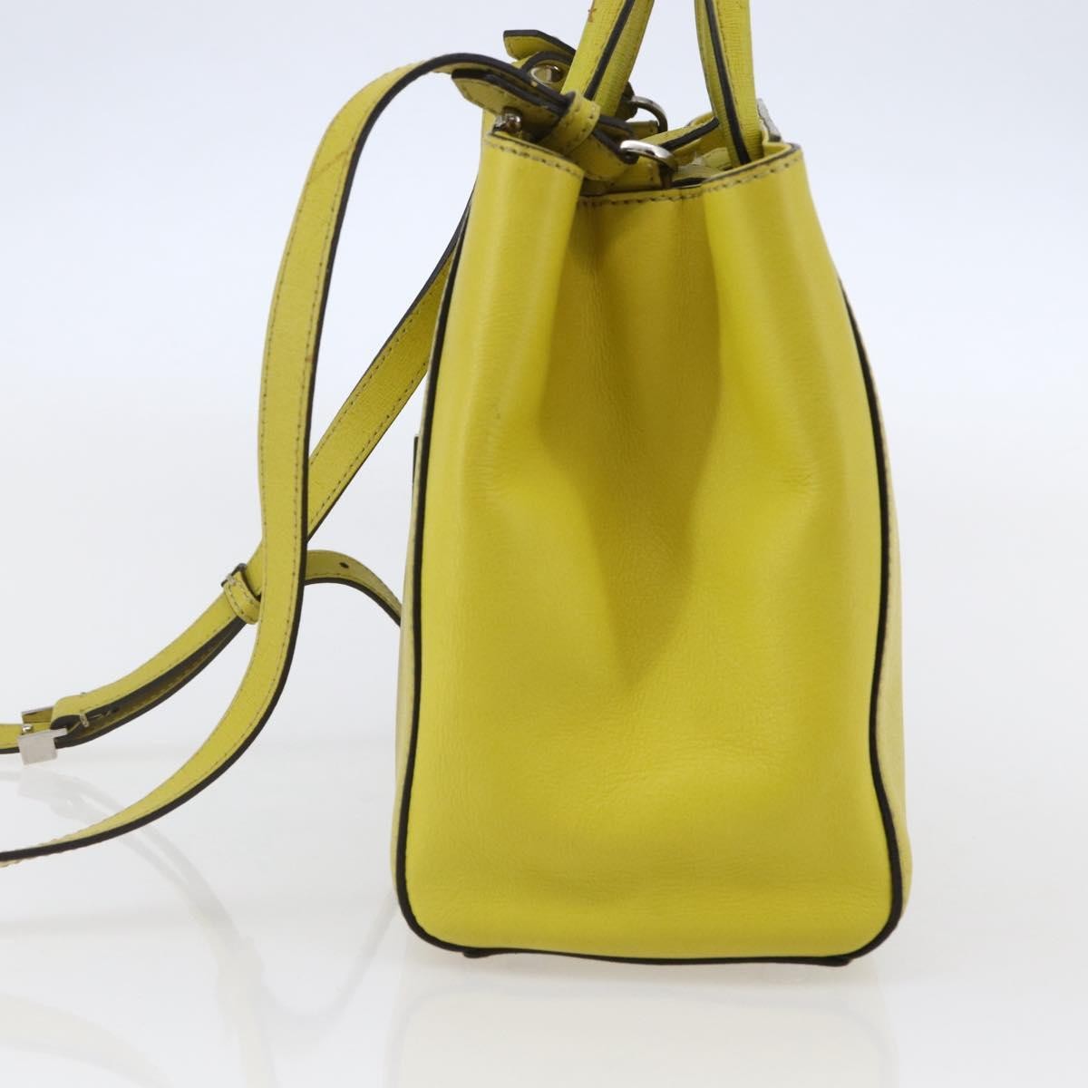 Fendi 2Jours Bag Yellow Leather Good condition - Model View
