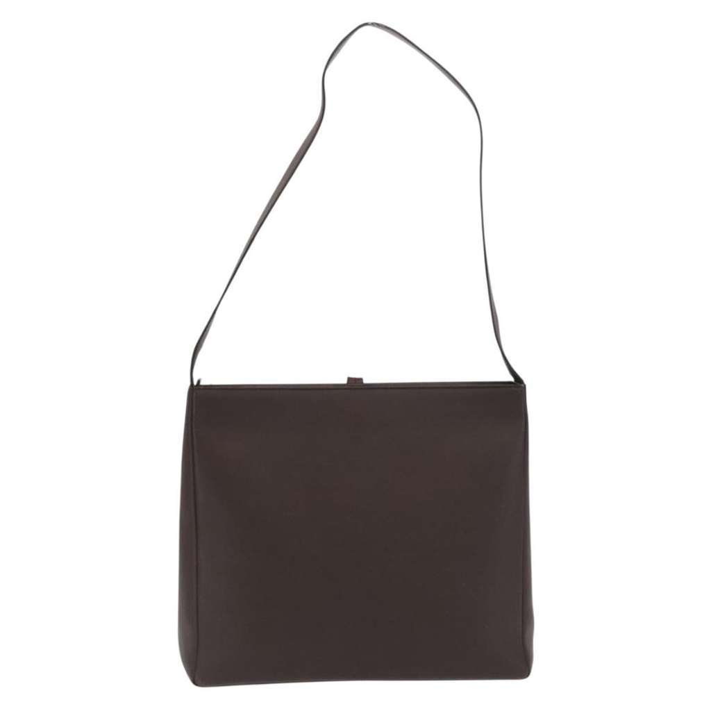 Salvatore Ferragamo Gancini Shoulder Bag Brown Leather Good condition - Back View