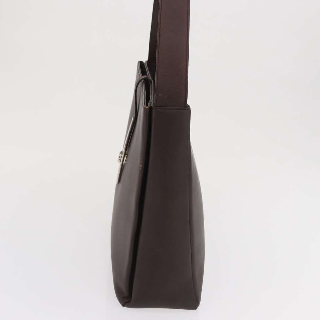 Salvatore Ferragamo Gancini Shoulder Bag Brown Leather Good condition - Inside View