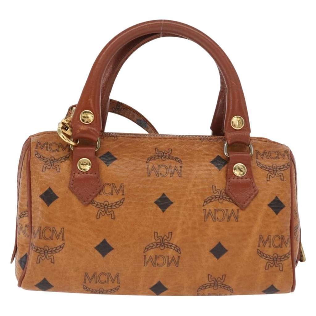Mcm Visetos Handbag Brown Canvas Good condition - Back View