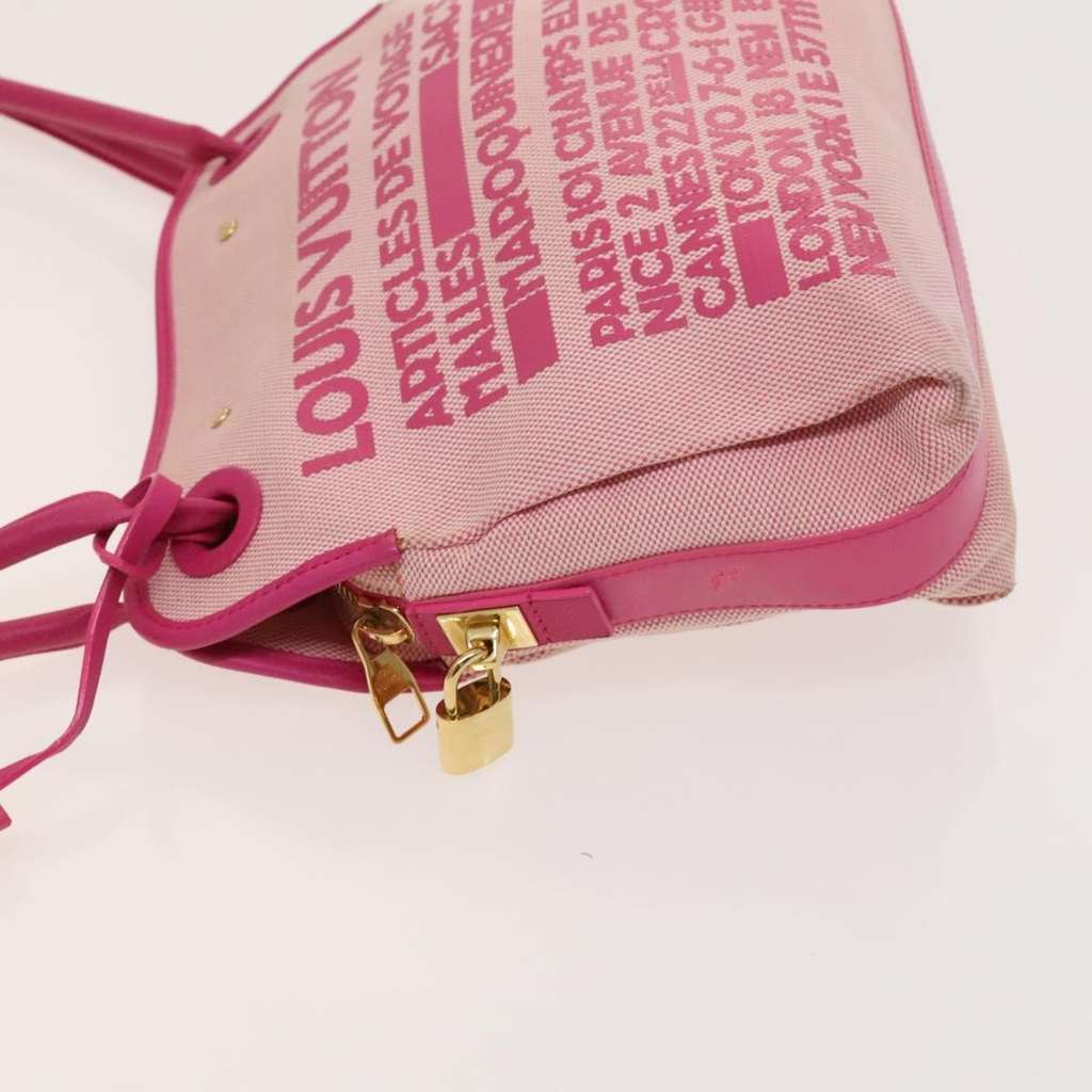 Louis Vuitton Articles de Voyage Rider Travel Shopper Pink Canvas Good condition - Model View