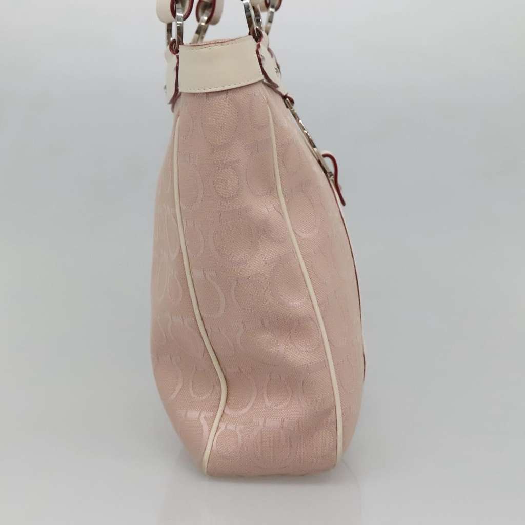 Salvatore Ferragamo Gancini Tote Pink Canvas Good condition - Inside View