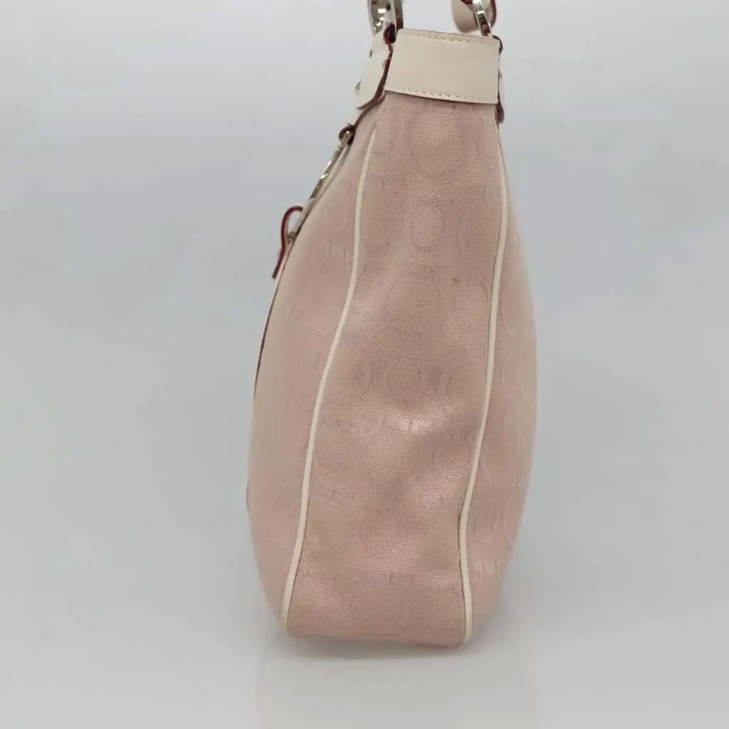 Salvatore Ferragamo Gancini Tote Pink Canvas Good - Model View
