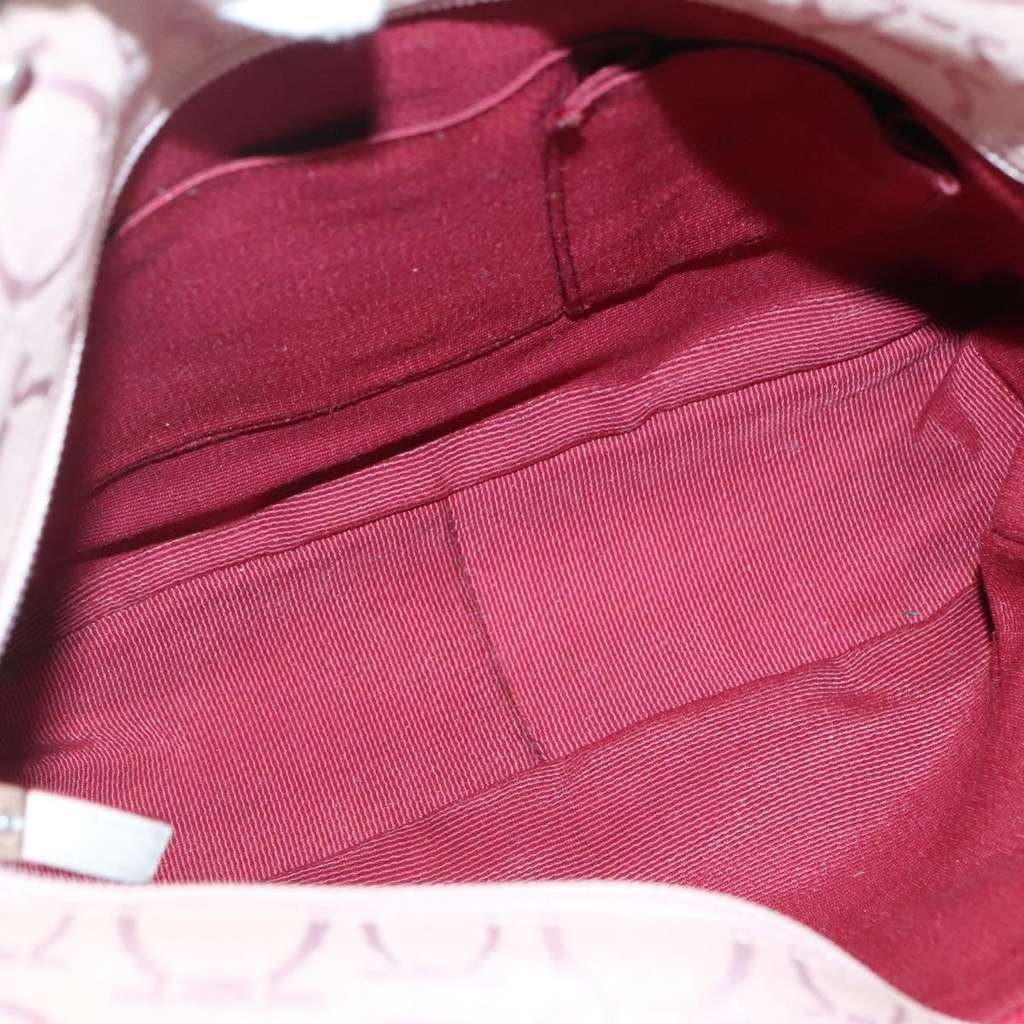 Salvatore Ferragamo Gancini Tote Pink Canvas Good condition - Box View