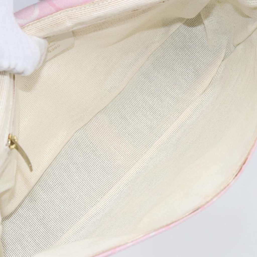 Salvatore Ferragamo Gancini Shoulder Bag Pink Canvas Good condition - Box View