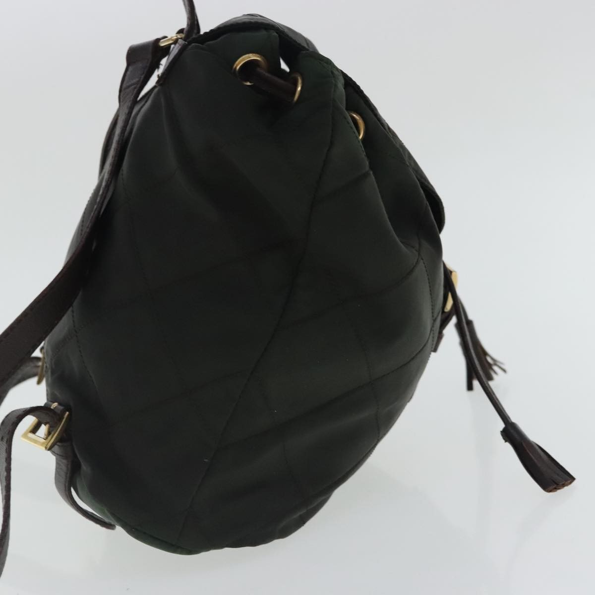 Prada Buckle Backpack Green Good condition - Model View