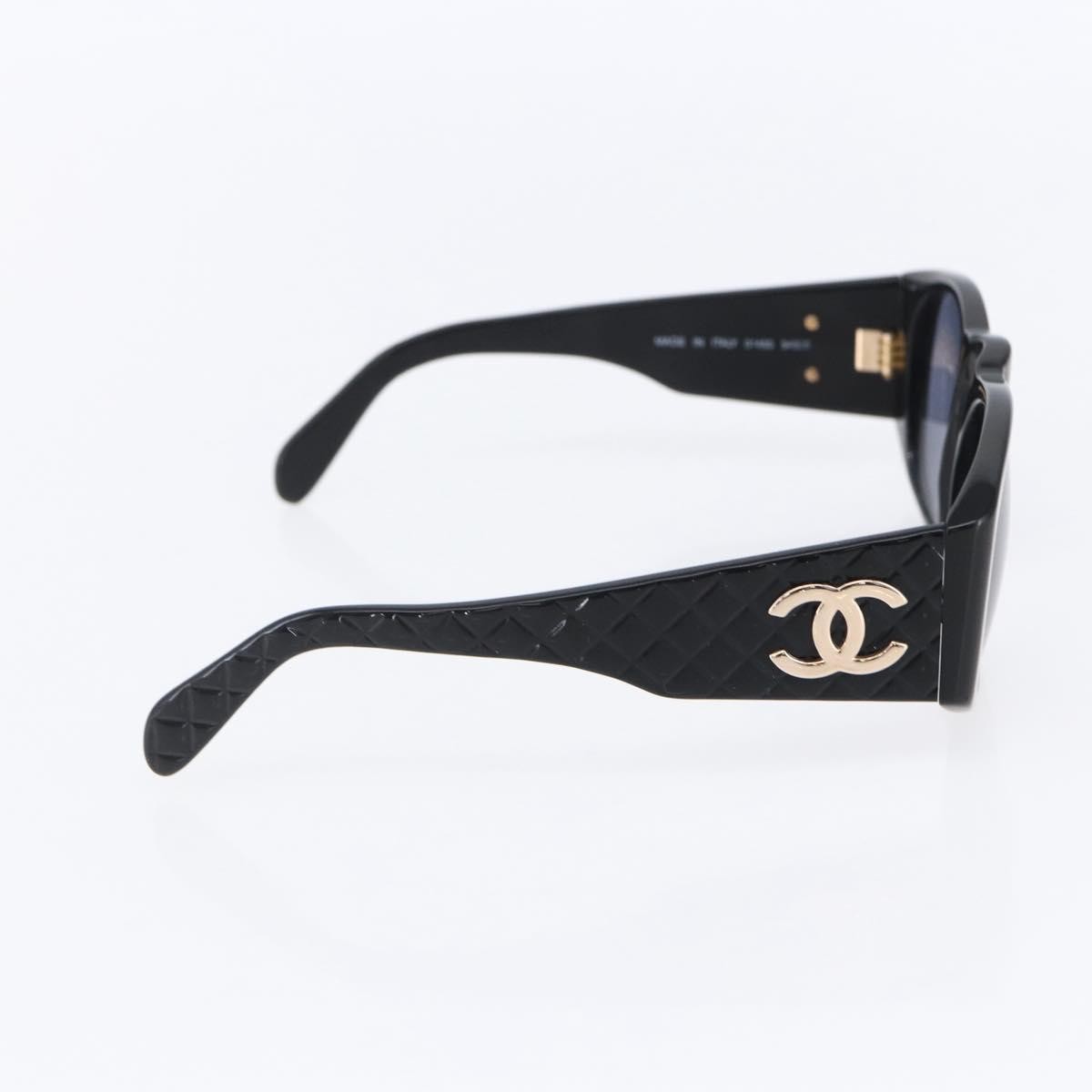 Chanel Logo CC Sunglasses Black Plastic Good condition - Inside View