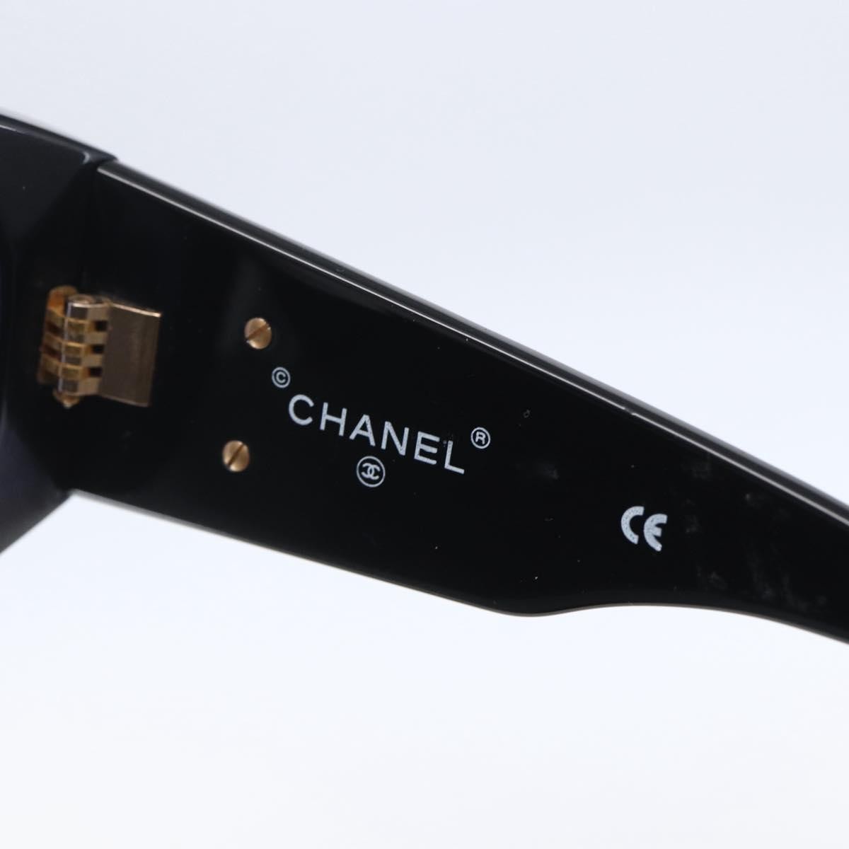 Chanel Logo CC Sunglasses Black Plastic Good condition - Box View
