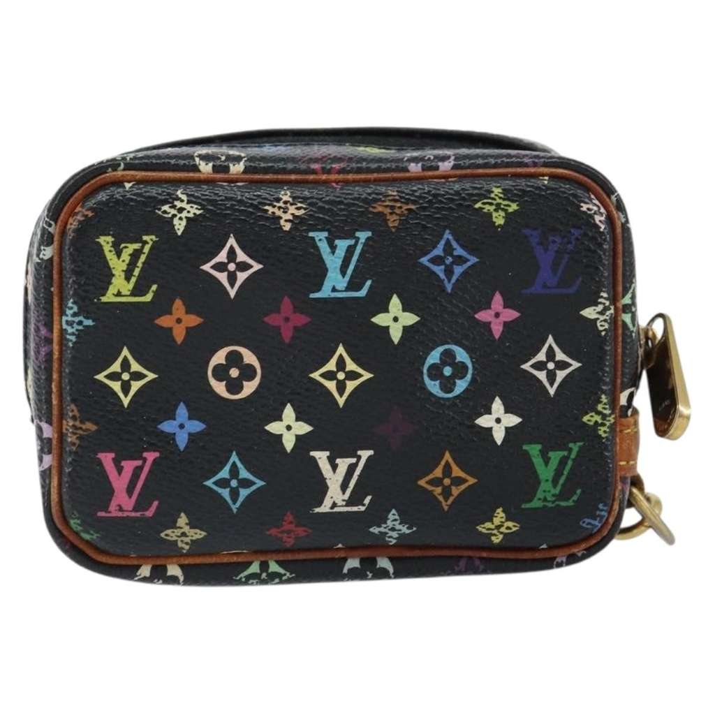 Louis Vuitton Wapity Trousse Pouch Black Canvas Good condition - Back View