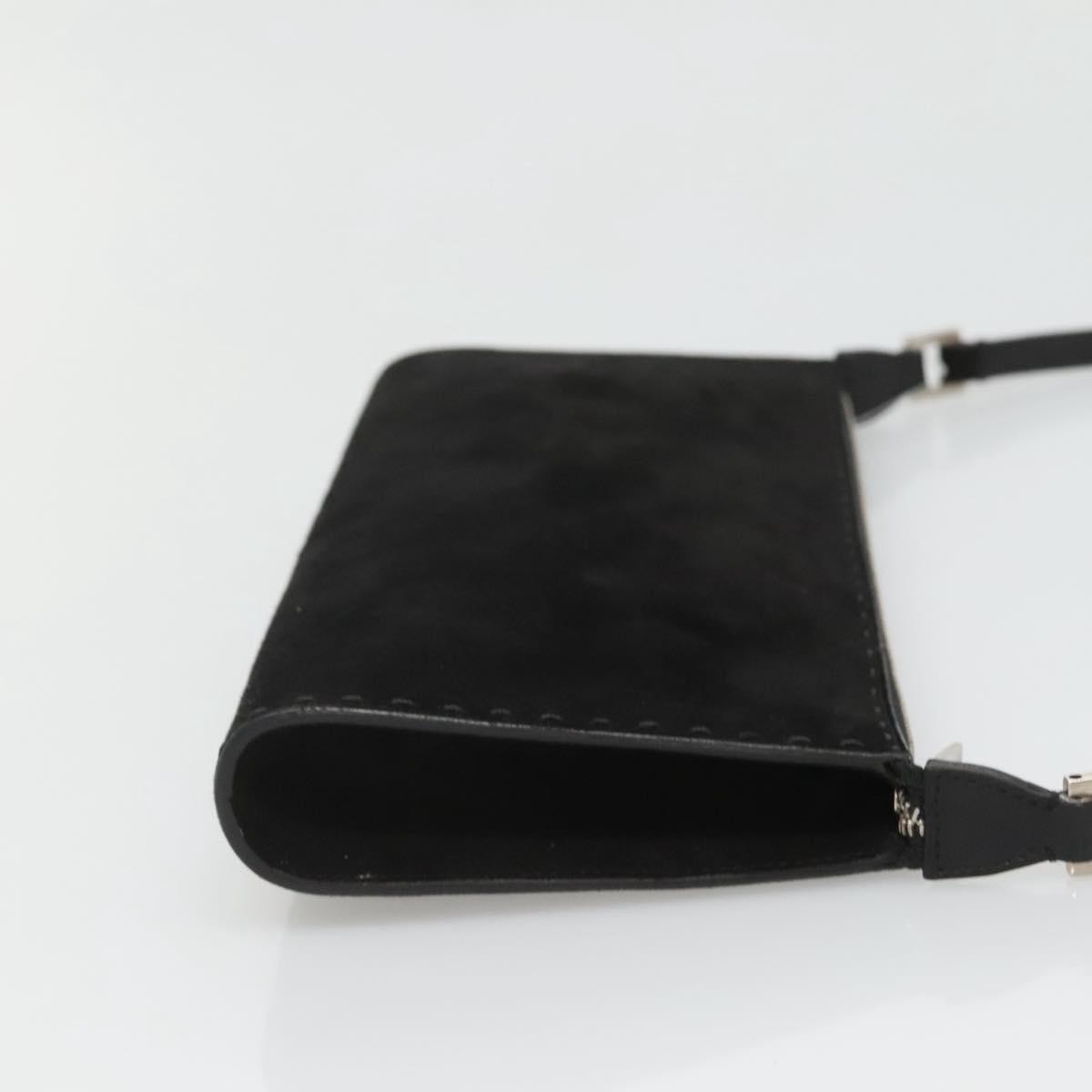 Salvatore Ferragamo Gancini handbag Black Suede Good condition - Inside View