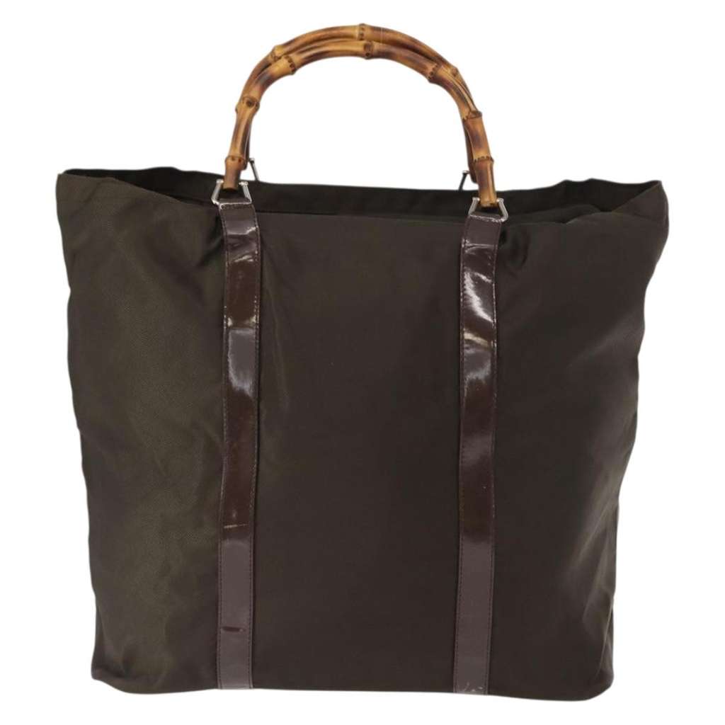 Gucci Bamboo tote bag Khaki Good condition - Back View