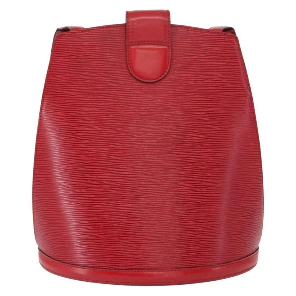 Louis Vuitton Cluny Shoulder Bag Red Leather Fair condition - Back View