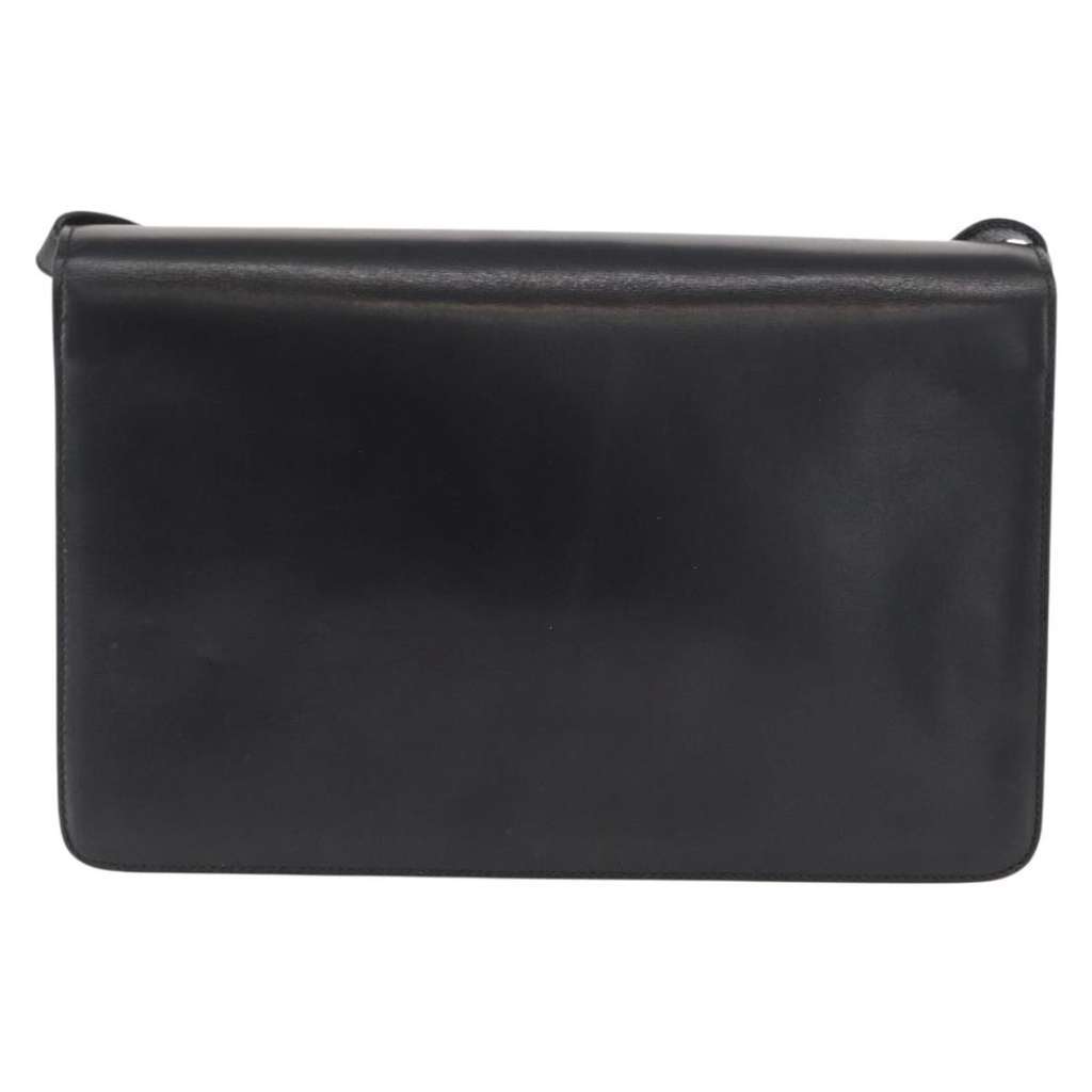 Gucci Vintage Shoulder Bag Black Leather Good condition - Back View