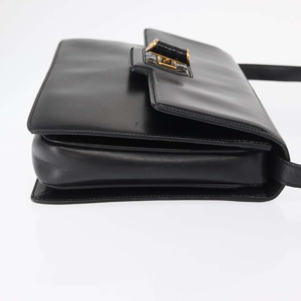 Gucci Vintage Shoulder Bag Black Leather Good condition - Inside View