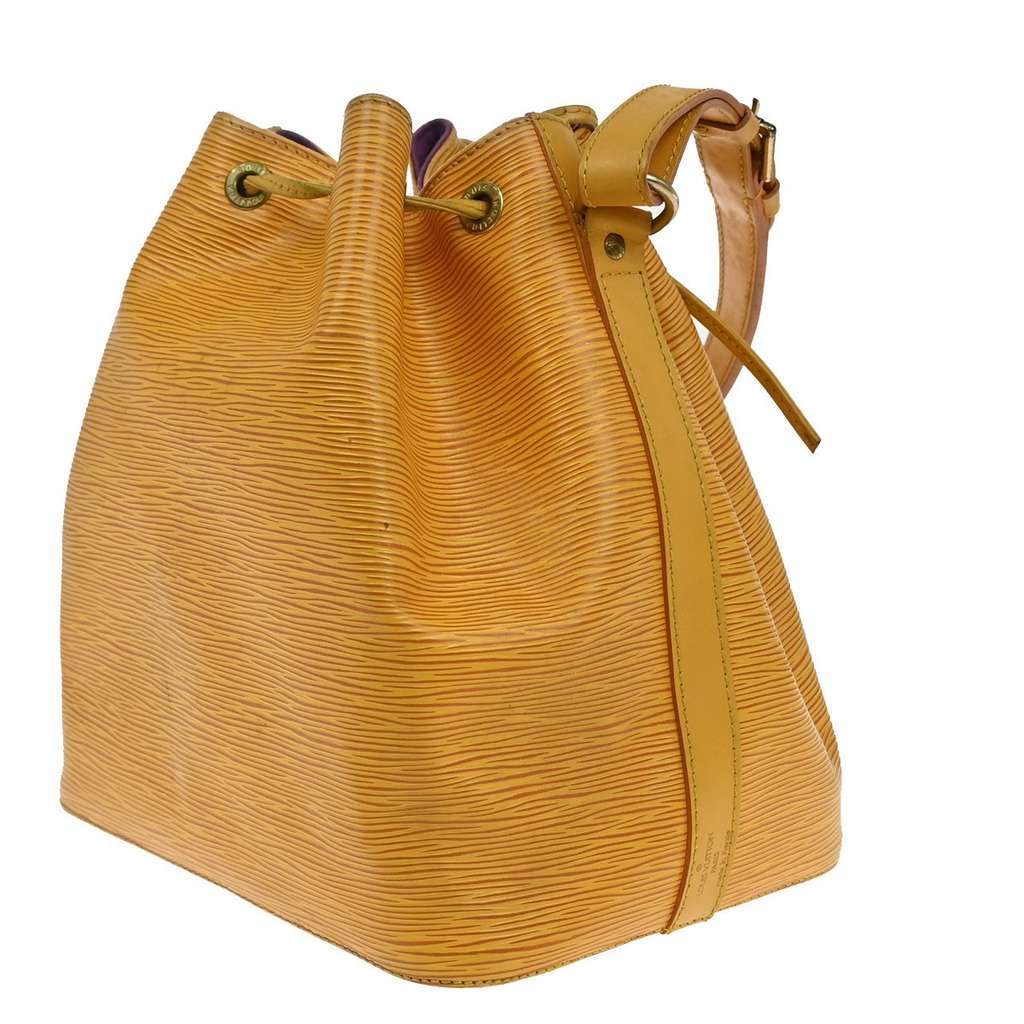 Louis Vuitton Petit Noe Handbag Yellow Leather Good condition - Model View