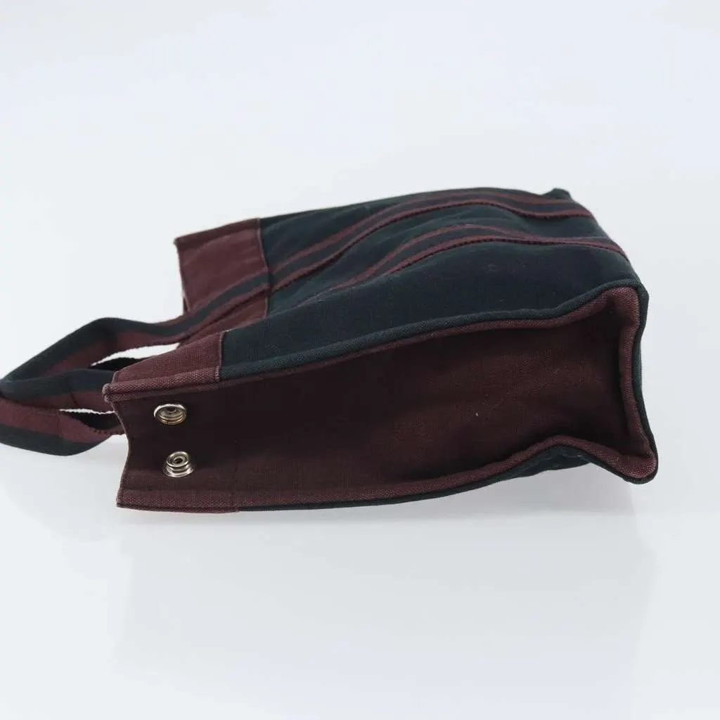 Hermès Fourre Tout Tote Black Canvas Fair - Model View