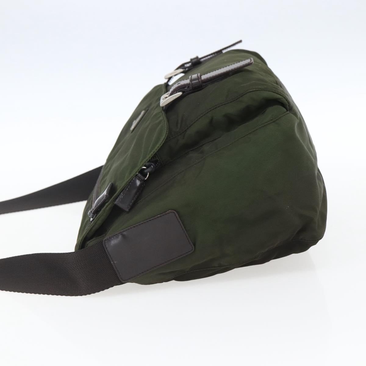Prada Double Buckle Flap Messenger Bag Khaki Fair condition - Inside View