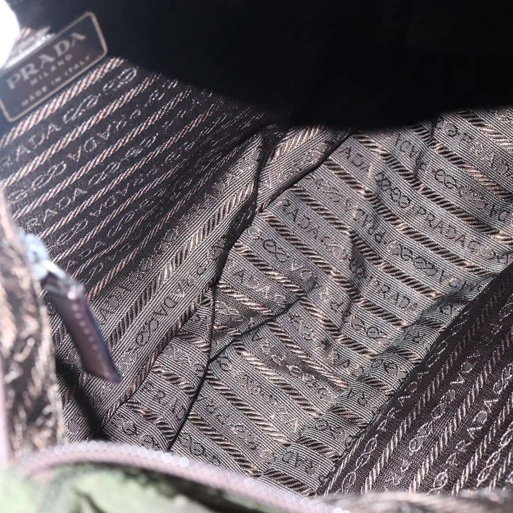 Prada Double Buckle Flap Messenger Bag Khaki Fair condition - Box View