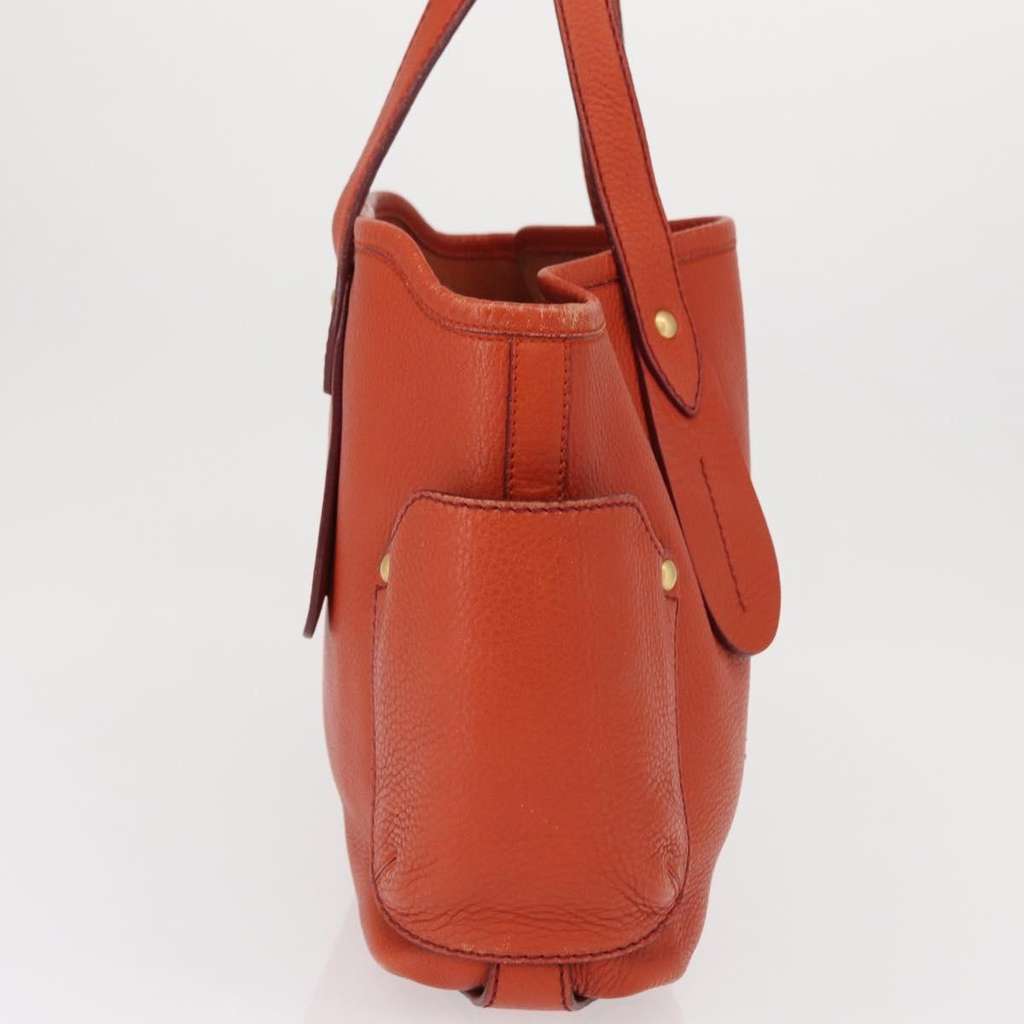 Salvatore Ferragamo Vintage Tote bag Orange Leather Fair condition - Model View