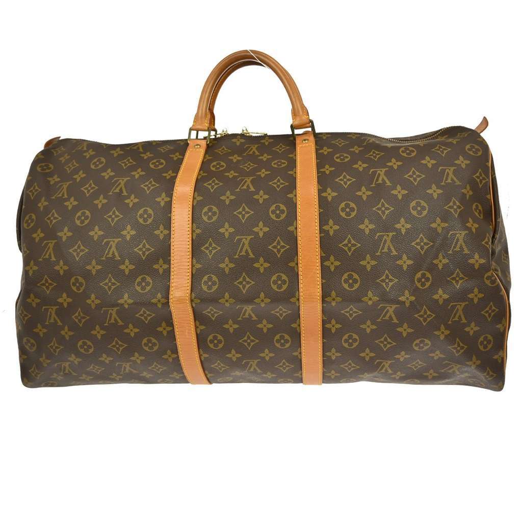 Louis Vuitton Keepall Bag Brown Canvas Good condition - Back View