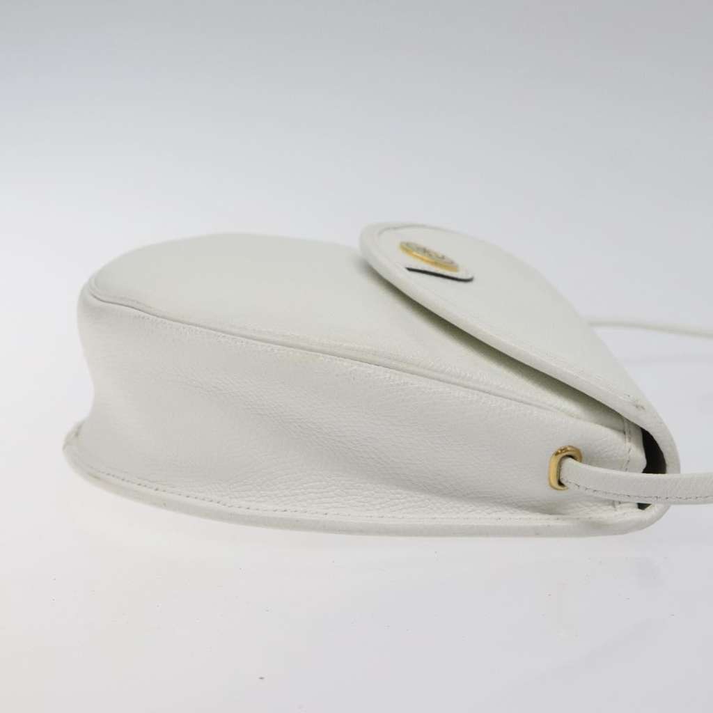Christian Dior Flap Shoulder Bag White Leather Good condition - Inside View