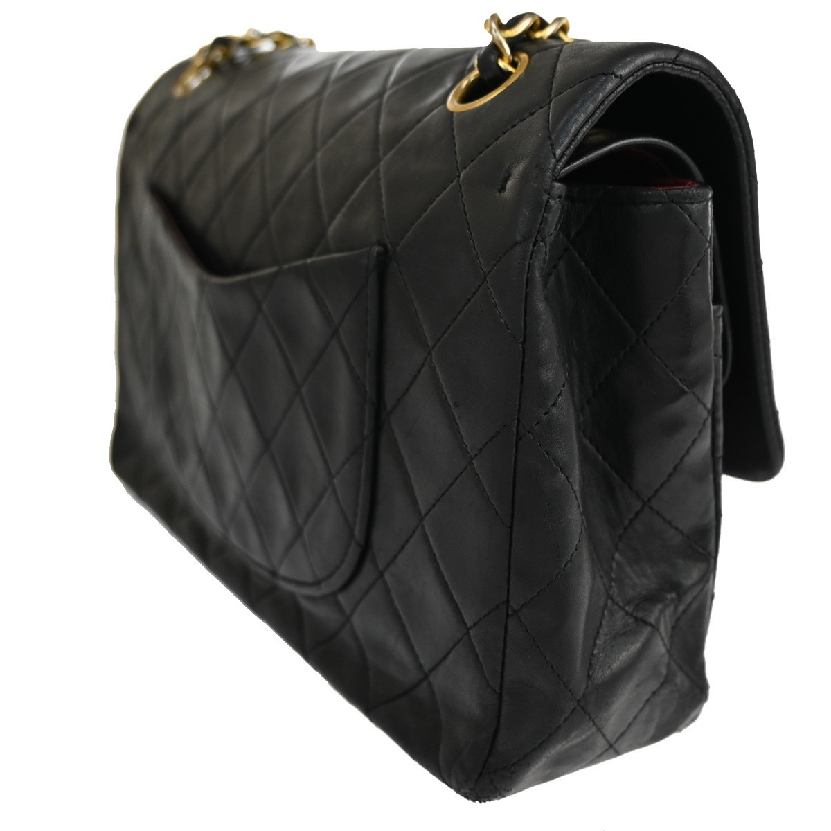 Chanel Timeless - Classic Double Flap Bag Black Leather Fair condition - Box View