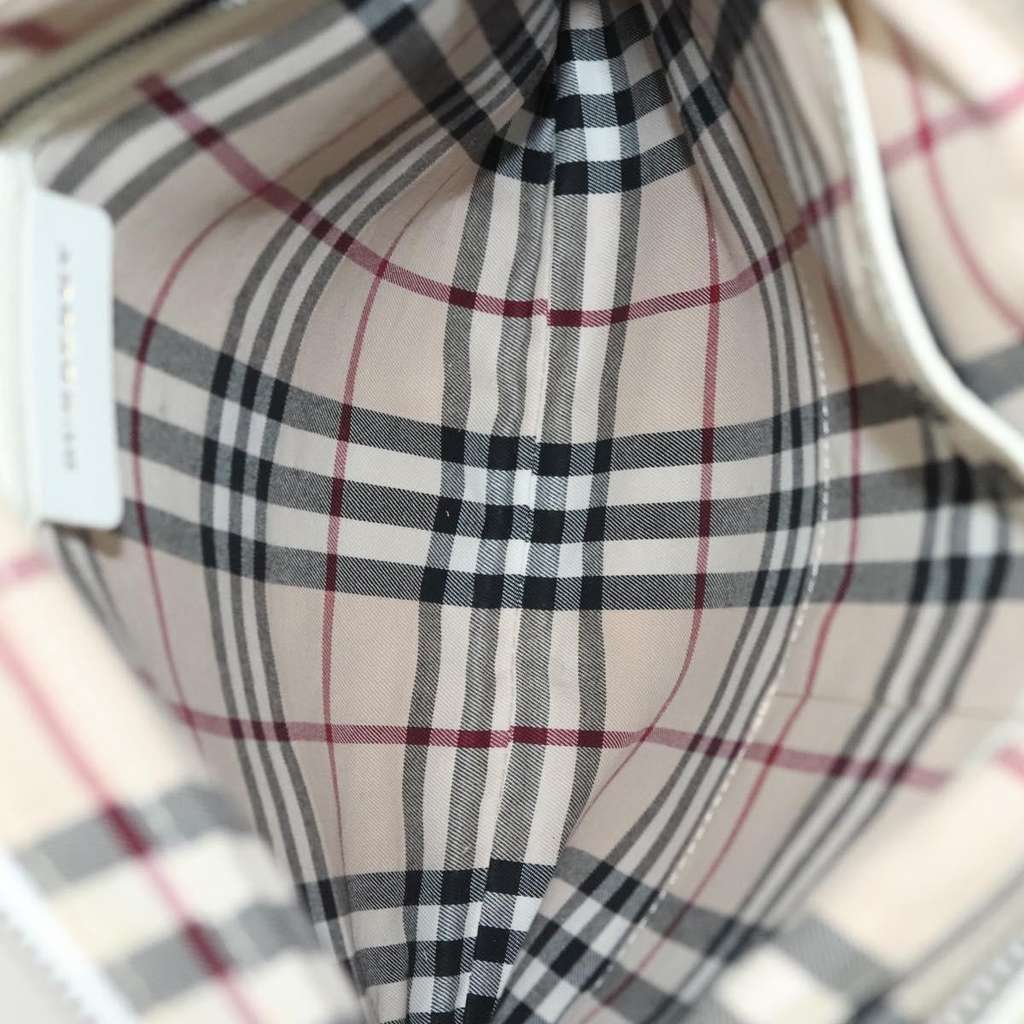 Burberry Vintage Tote White Leather Good condition - Box View