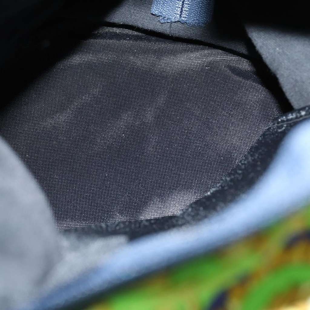 Versace Vintage Shoulder Bag Green Cotton Good condition - Box View