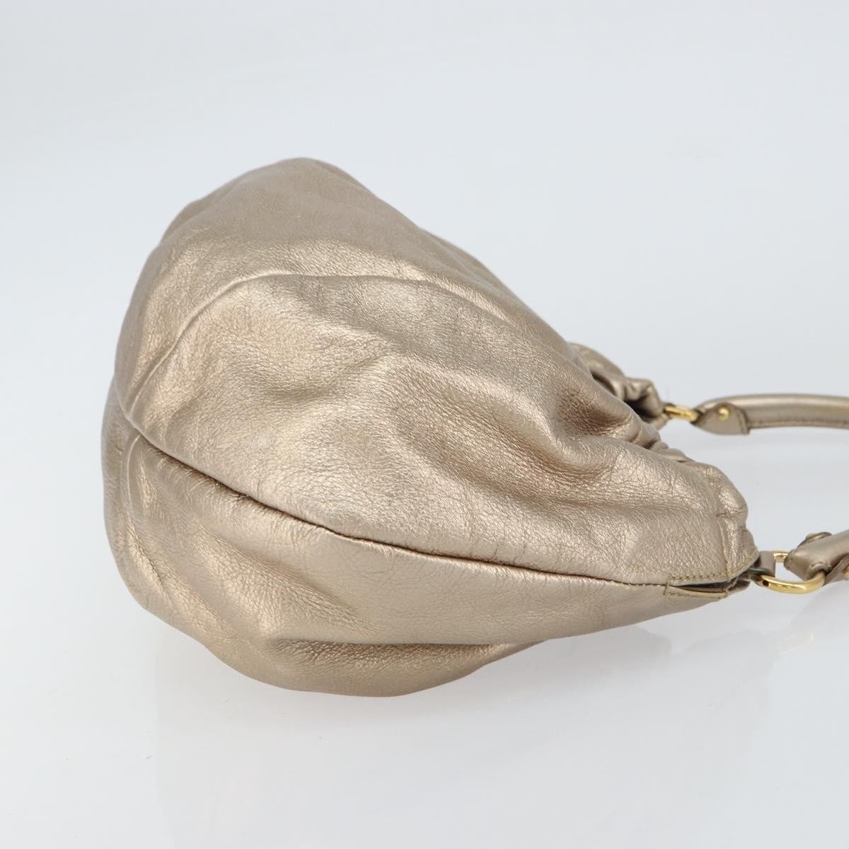 Salvatore Ferragamo Vala Handbag Gold Leather Good condition - Inside View