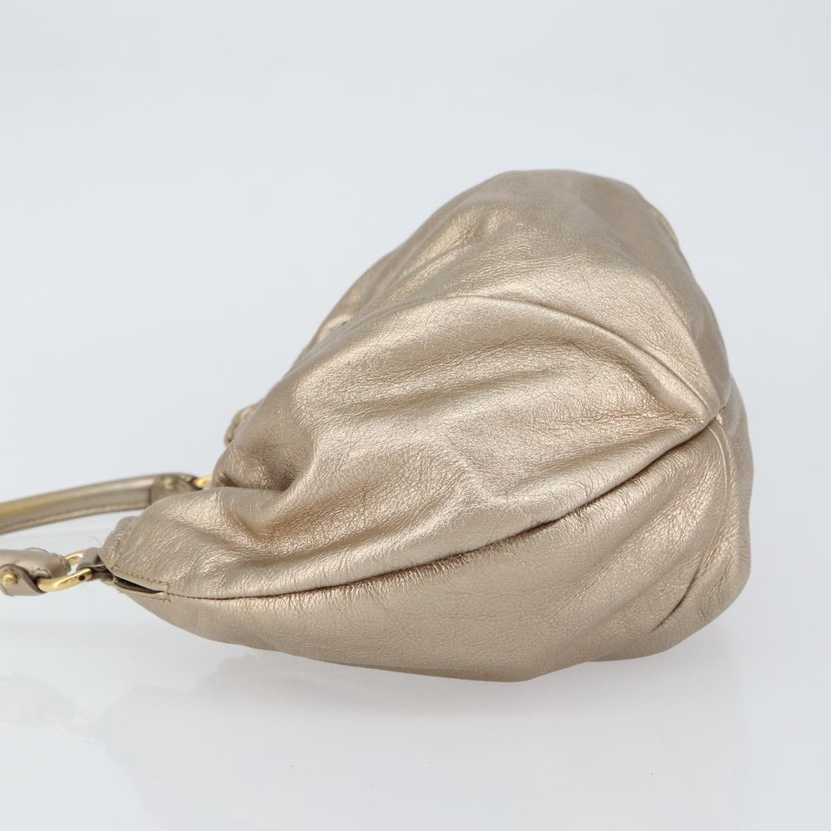 Salvatore Ferragamo Vala Handbag Gold Leather Good condition - Model View