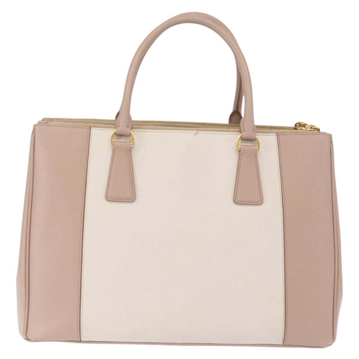 Prada Bicolor Double Zip Lux Tote Pink Leather Good condition - Back View