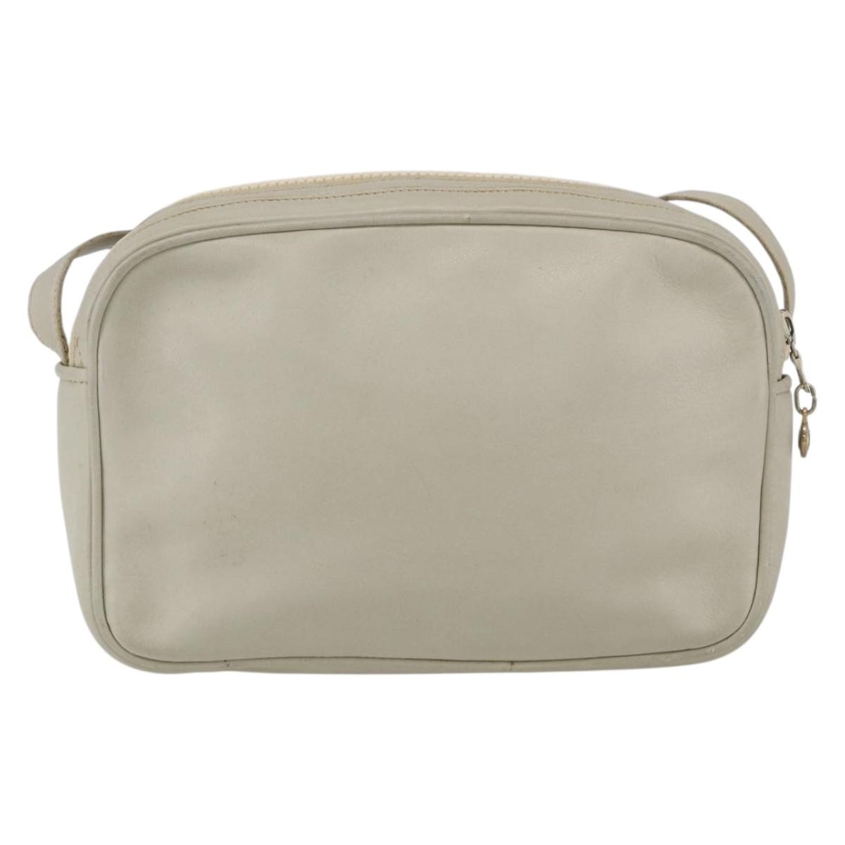 Celine Vintage Shoulder Bag White Leather Fair condition - Back View