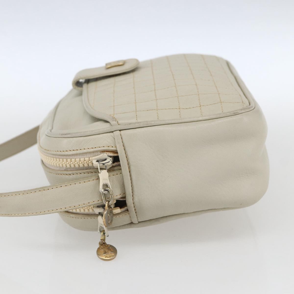 Celine Vintage Shoulder Bag White Leather Fair condition - Inside View