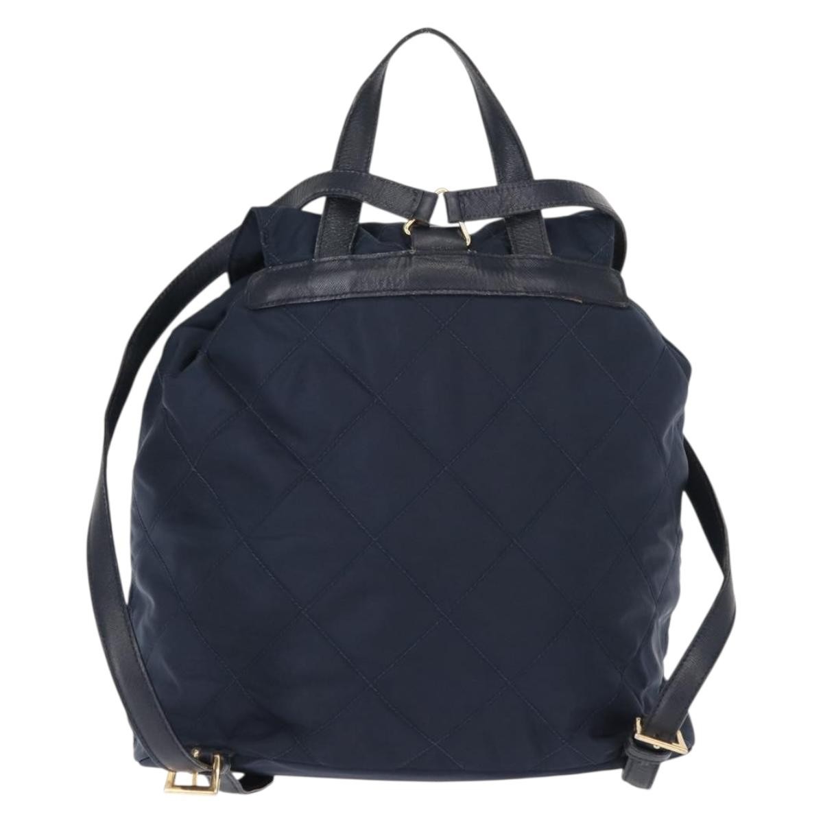 Prada Buckle Backpack Navy Good condition - Back View