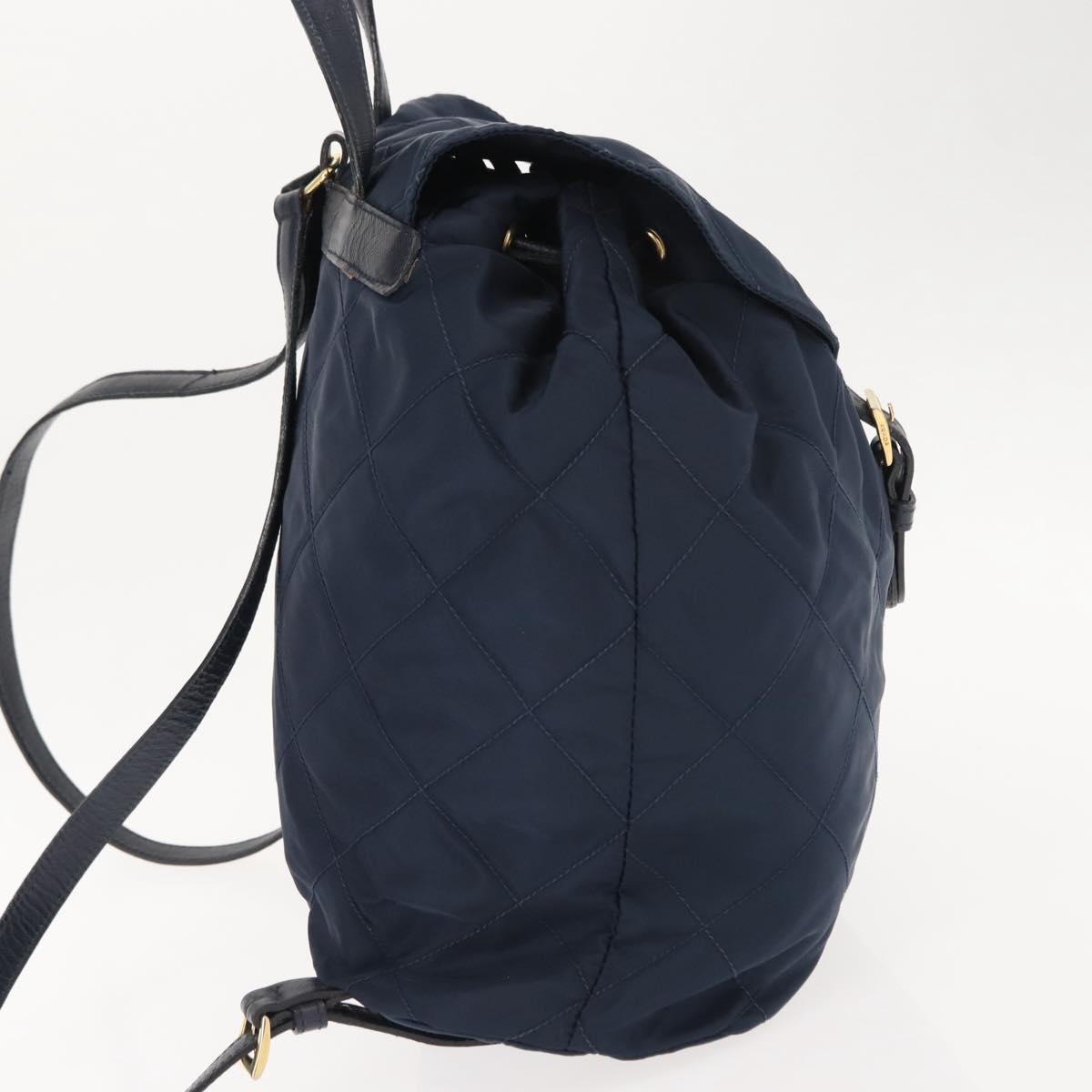 Prada Buckle Backpack Navy Good condition - Model View