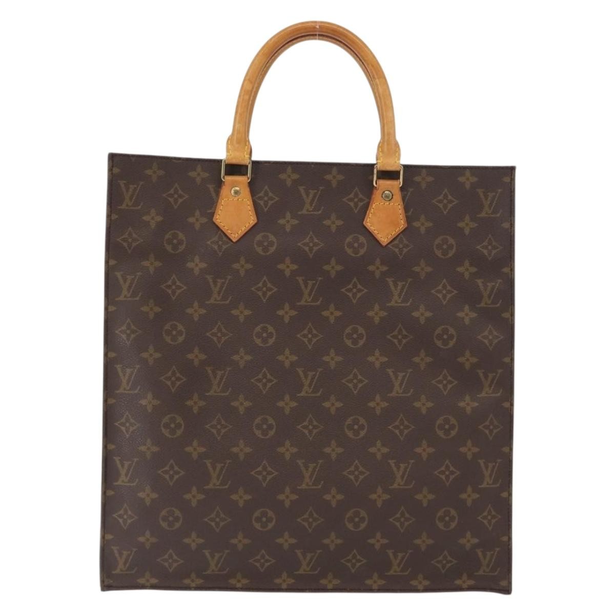 Louis Vuitton Sac Plat Bag Brown Canvas Fair condition - Back View