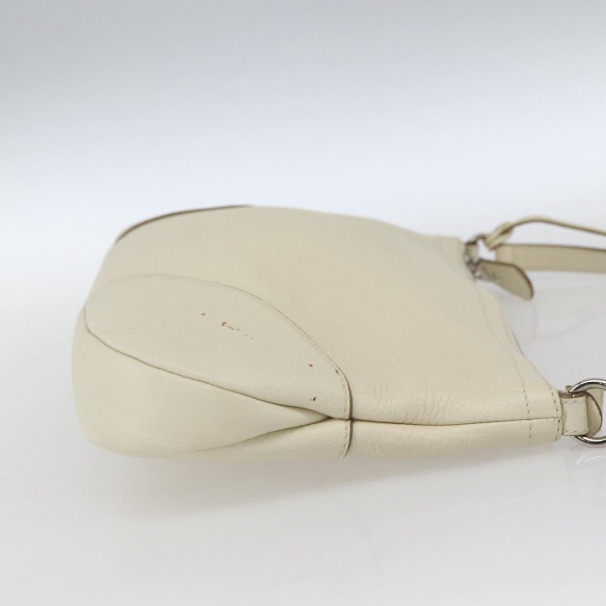 Salvatore Ferragamo Gancini Shoulder Bag White Leather Good condition - Model View